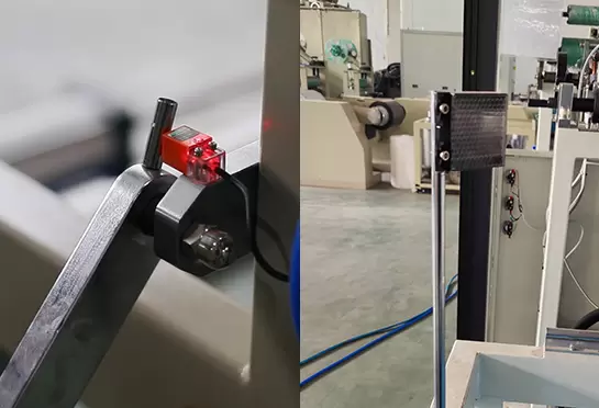 送料及加热部分均设有光电开关，以防止生产过程中的误操作。